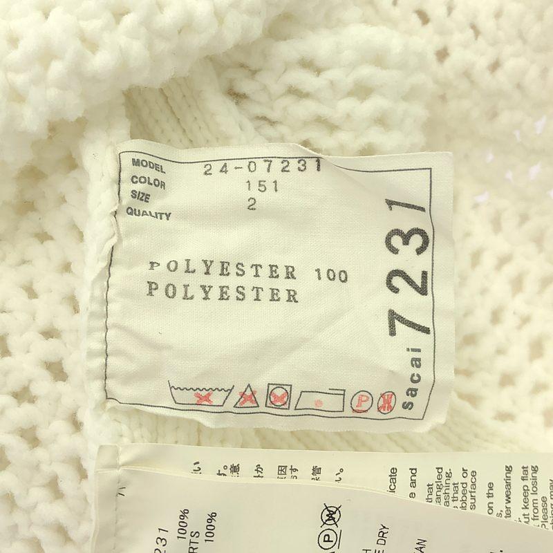 sacai / サカイ | メッシュ ショートスリーブ プルオーバーニット | 2 | ホワイト | レディース sacai（サカイ） | メッシュ ショートスリーブ プルオーバーニット | 2