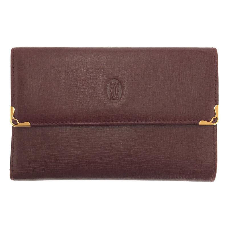 美品】 Cartier / カルティエ | マストライン 三つ折り がま口 レザー 