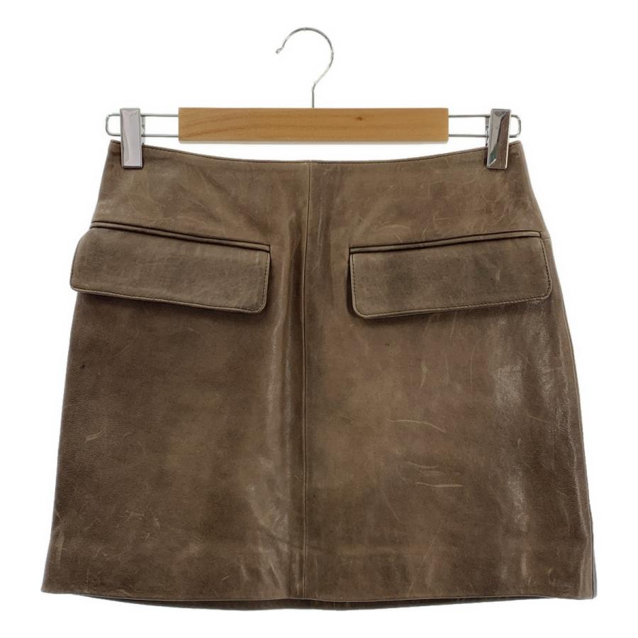 AURALEE（オーラリー） HEAVY LAMB LEATHER MINI SKIRT レザー