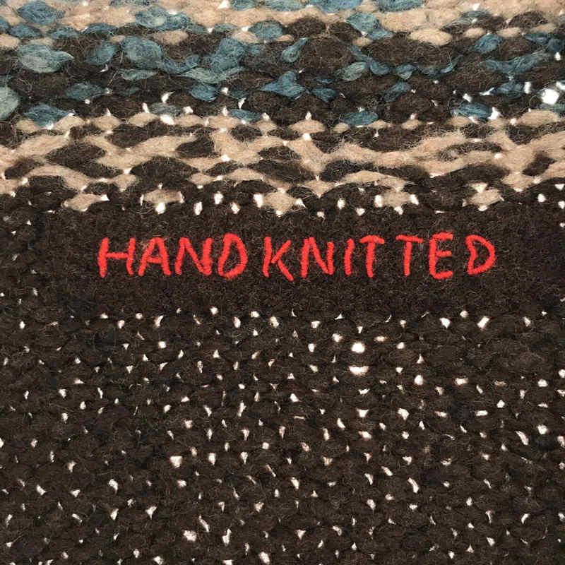 高品質新品 45r フォーティファイブアール HAND KNITTED 手編み カシミヤ ブレンド ウール ハンド ニット ベスト ポンチョ