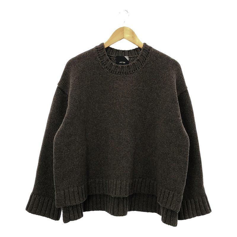 美品ATON 24AW WOOL CASHMERE SILK クルーネック 02 ATON / エイトン 