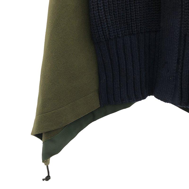 sacai（サカイ） | 2021AW | メルトン ケーブルニット ドッキング 