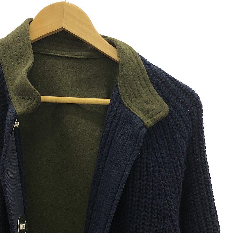 sacai（サカイ） | 2021AW | メルトン ケーブルニット ドッキング 