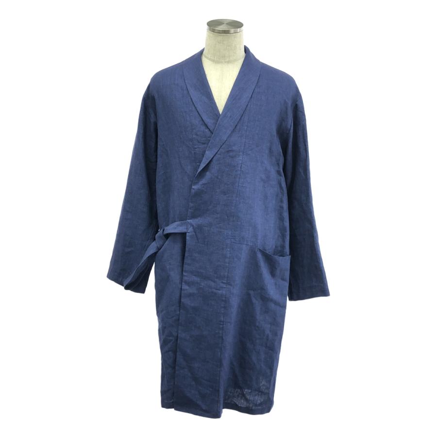 【美品】  m's braque / エムズブラック | ショールカラー リネン タイロッケンコート | 36 | ネイビー | メンズ m's braque（エムズブラック） 【美品】 | ショールカラー リネン タイ
