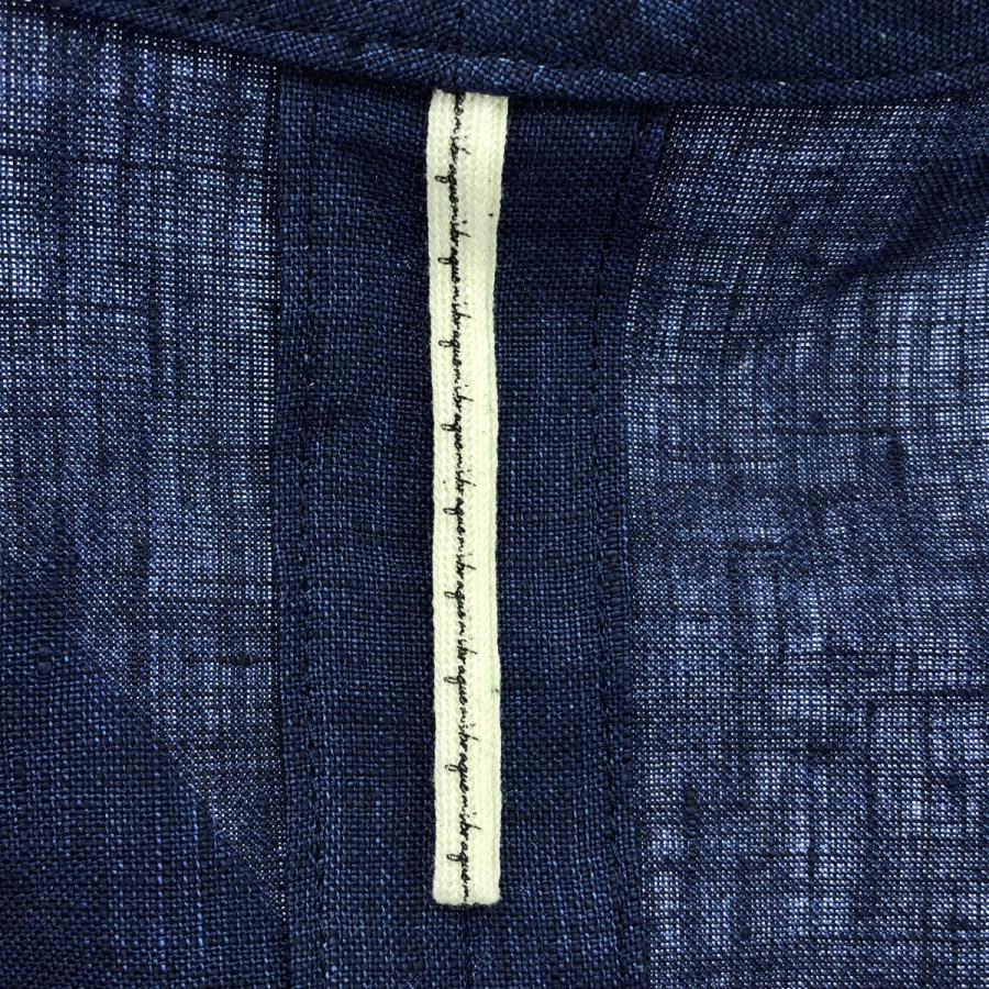 【美品】  m's braque / エムズブラック | ショールカラー リネン タイロッケンコート | 36 | ネイビー | メンズ m's braque（エムズブラック） 【美品】 | ショールカラー リネン タイ