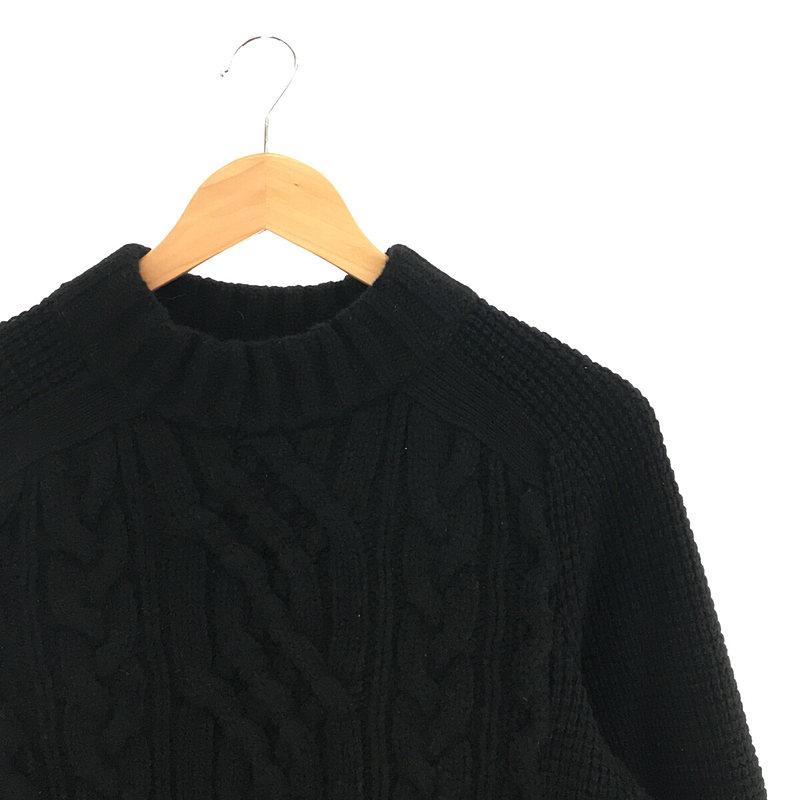 sacai（サカイ） | 2021AW | スヌード付き ウール ケーブル ニット 