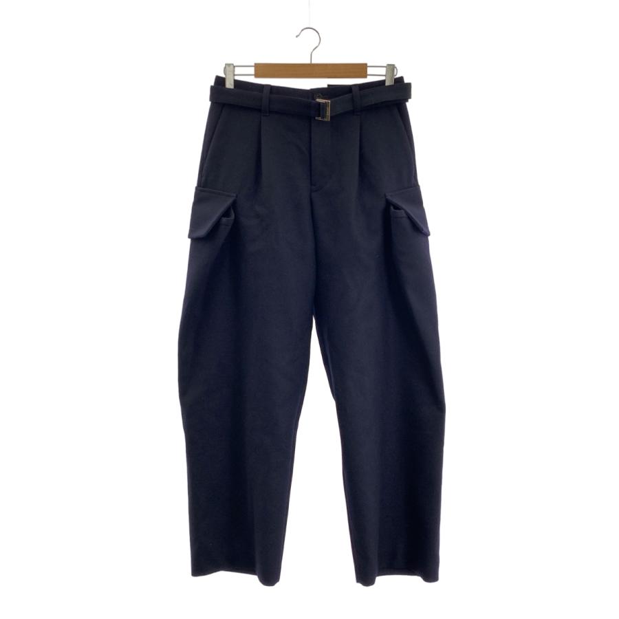 sacai（サカイ） Wool Melton Pants ウール ワイド パンツ : KLD