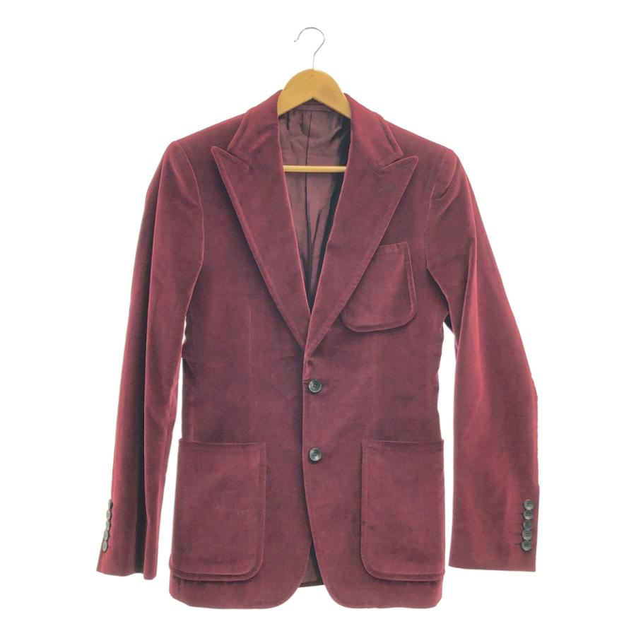 GUCCI ベロアジャケット GUCCI（グッチ） ベロア ロゴボタン 2B シングルブレスト テーラード