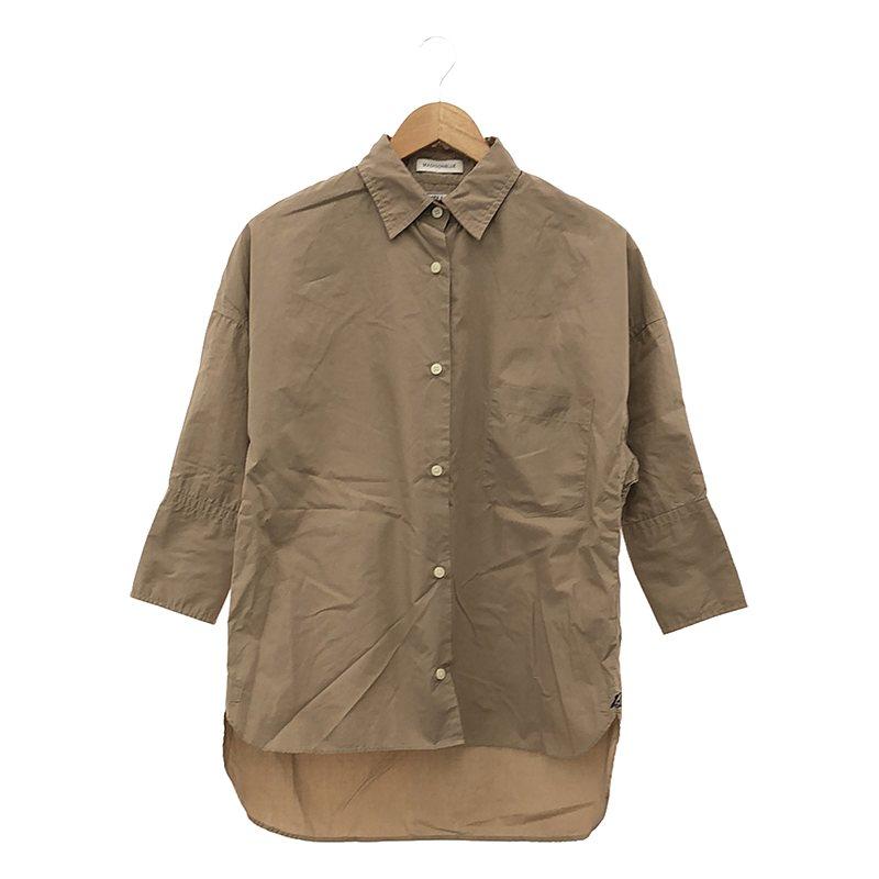 MADISONBLUE - MADISON BLUE / マディソンブルー | J.BRADLEY CUFF SHIRT ブラッドリー ハーフスリーブ カフスシャツ | 01 | ベージュ | レディース マディソンブルー BRADLEY CUFF SHIRT 01（MADISON BLUE