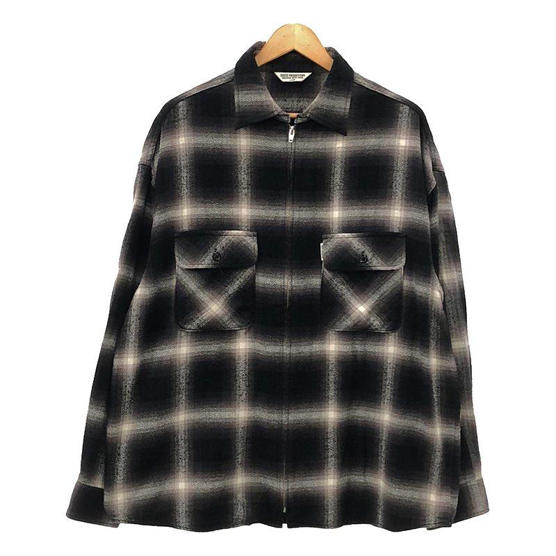 COOTIE / クーティー | Ombre Nel Check Zip Up Shirt コットン 