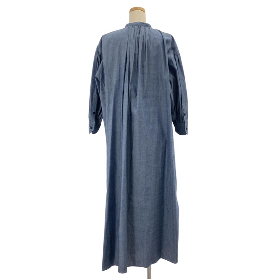 美品 HYKE ハイク バルーンスリーブ シャンブレー シャツワンピース HYKE（ハイク） ReStyle Archives #3 BALLOON SLEEVE GATHERED BLUE