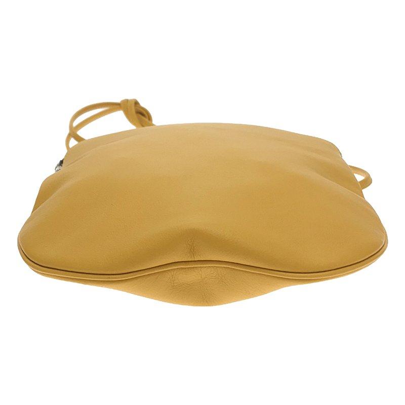 【美品】  STANDARD SUPPLY / スタンダードサプライ | OVAL POUCH L レザー オーバルポーチ ショルダーバッグ | イエロー | レディース｜kldclothing｜07