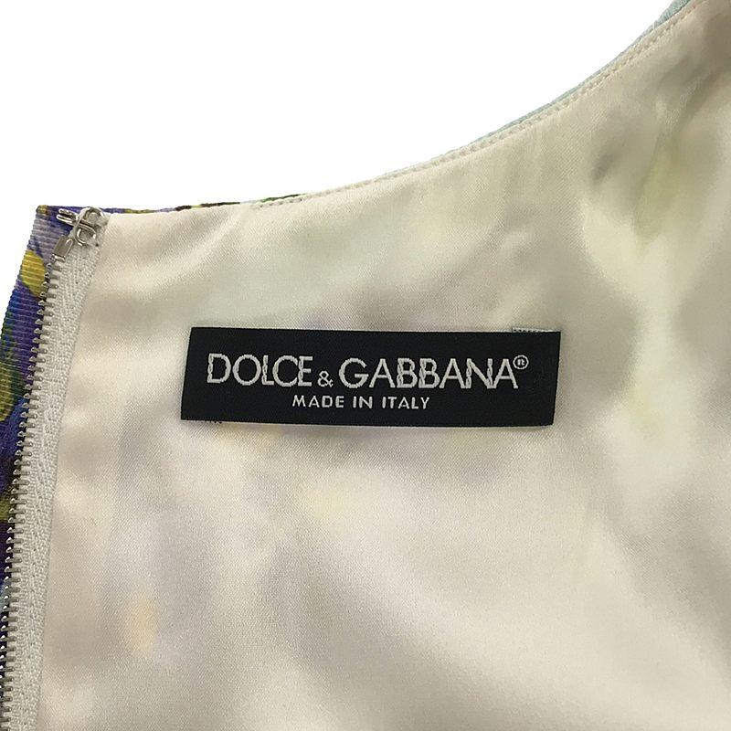 DOLCE＆GABBANA / ドルチェ＆ガッバーナドルガバ | フラワー ドレスワンピース / 総裏地 | 40 | ライトブルー/パープル/グリーン｜kldclothing｜05