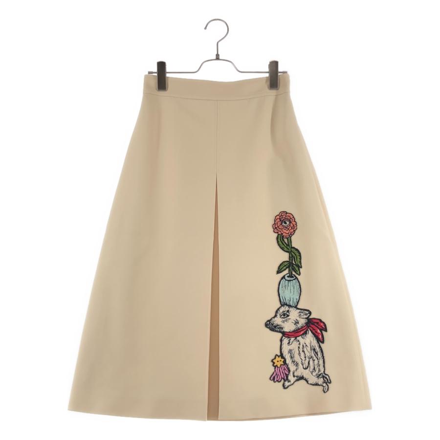 GUCCI（グッチ） ヒグチユウコ シルク アニマルパッチスカート : KLD