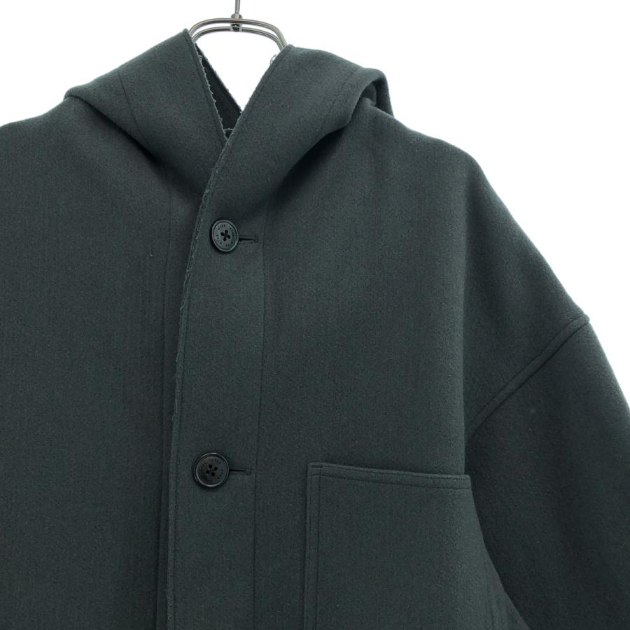 HYKE（ハイク） MELTON HOODED WORK COAT ウールメルトン フーデッド