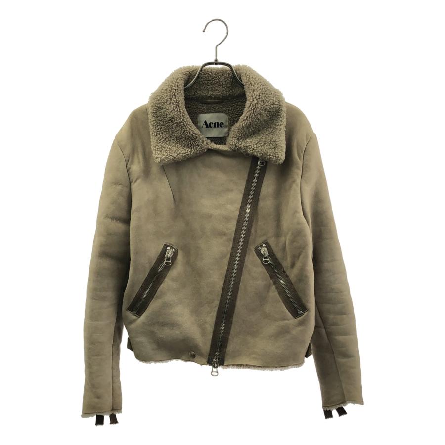 ACNE（アクネ） ムートン レザー ライダース ジャケット ブルゾン 