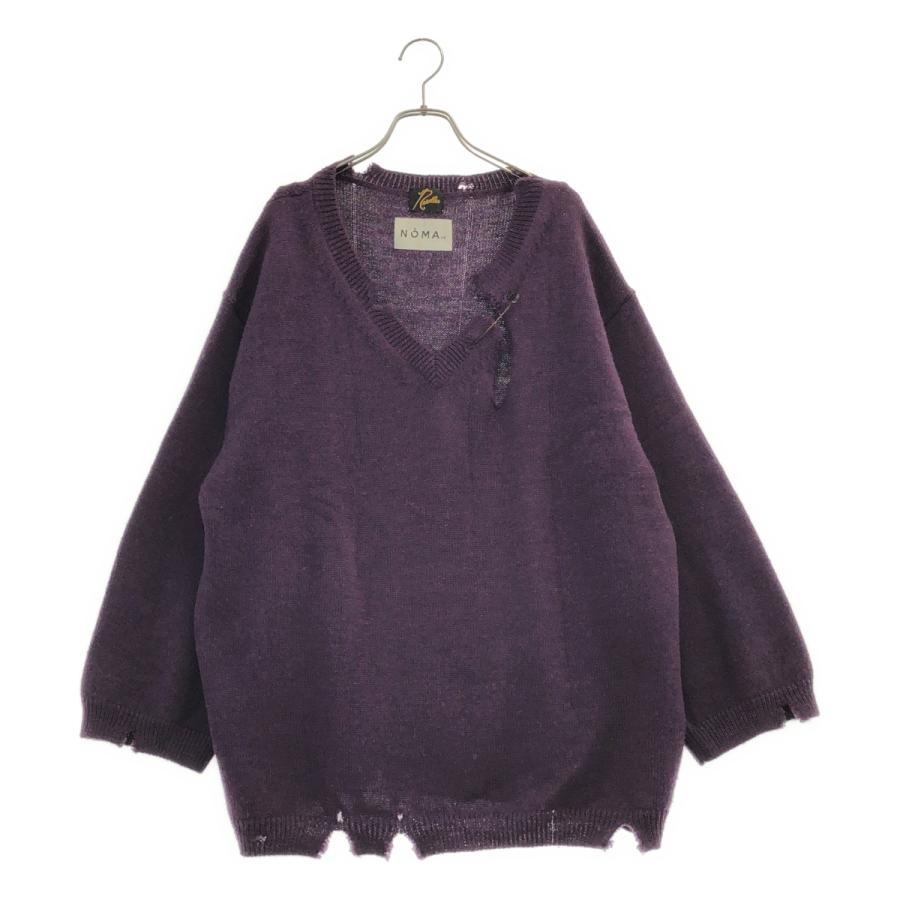 Needles ニードルス ×NOMA t.d. V NECK PULLOVER SWEATER-CRUSH KNIT/KILTPIN ウール クラッシュ ニット