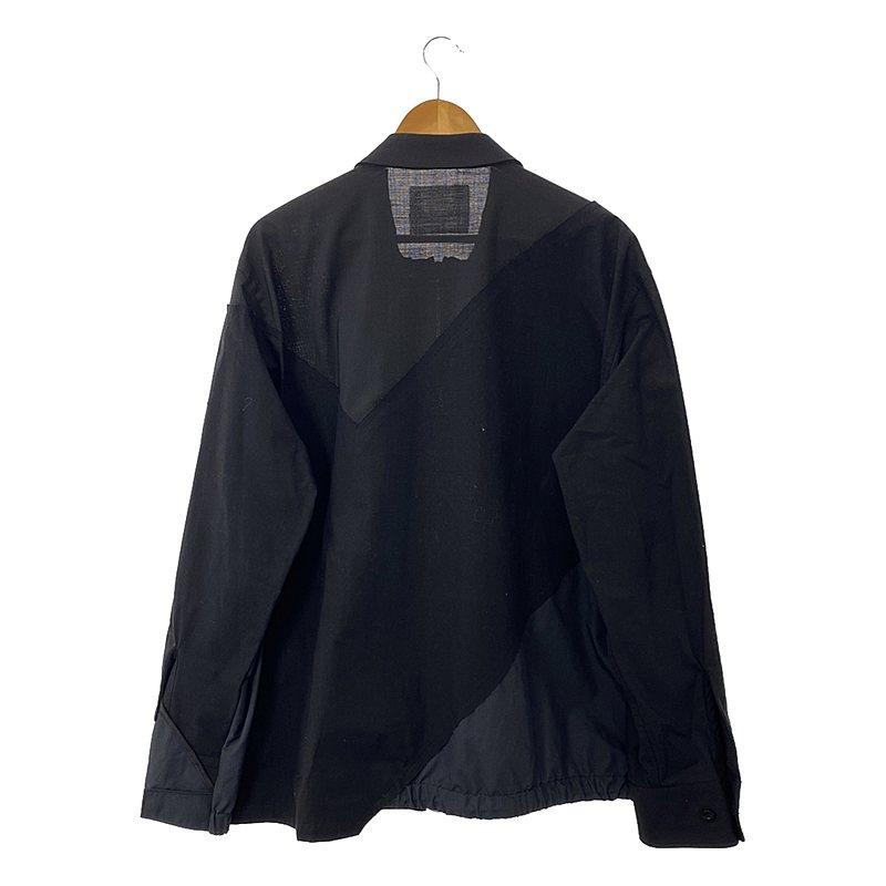 【新品】  sacai / サカイ | 2021SS | Solid Mix Blouson 異素材切替 ソリッド ミックス ブルゾン ジャケット | 3 | ブラック | メンズ｜kldclothing｜05