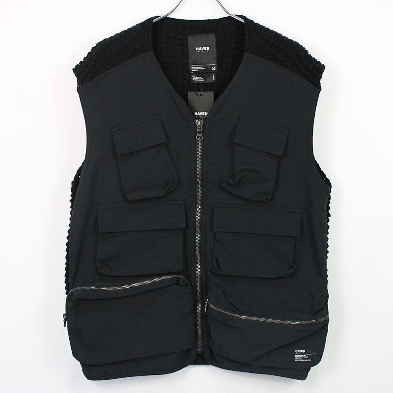 【新品】  HAVEN / ヘブン | TACTICAL VEST ニット切り替えタクティカルベスト | 2 | ブラック｜kldclothing｜02