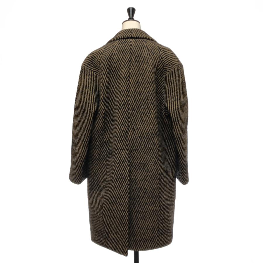美品✨ドリスヴァンノッテン ウール チェック ピーコート 裏地キルティング中綿 DRIES VAN NOTEN（ドリス ヴァン ノッテン） ウール ボタンレス