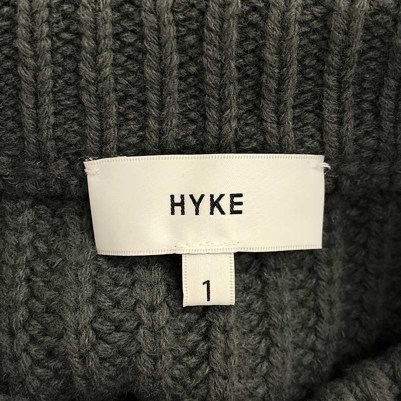 HYKE / ハイク | リブ クルーネック クロップドニット | 1 | グレー系 | レディース｜kldclothing｜05