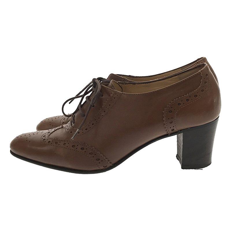 Luca Grossi / ルカグロッシ | ウイングチップ ヒール シューズ 34 1/2