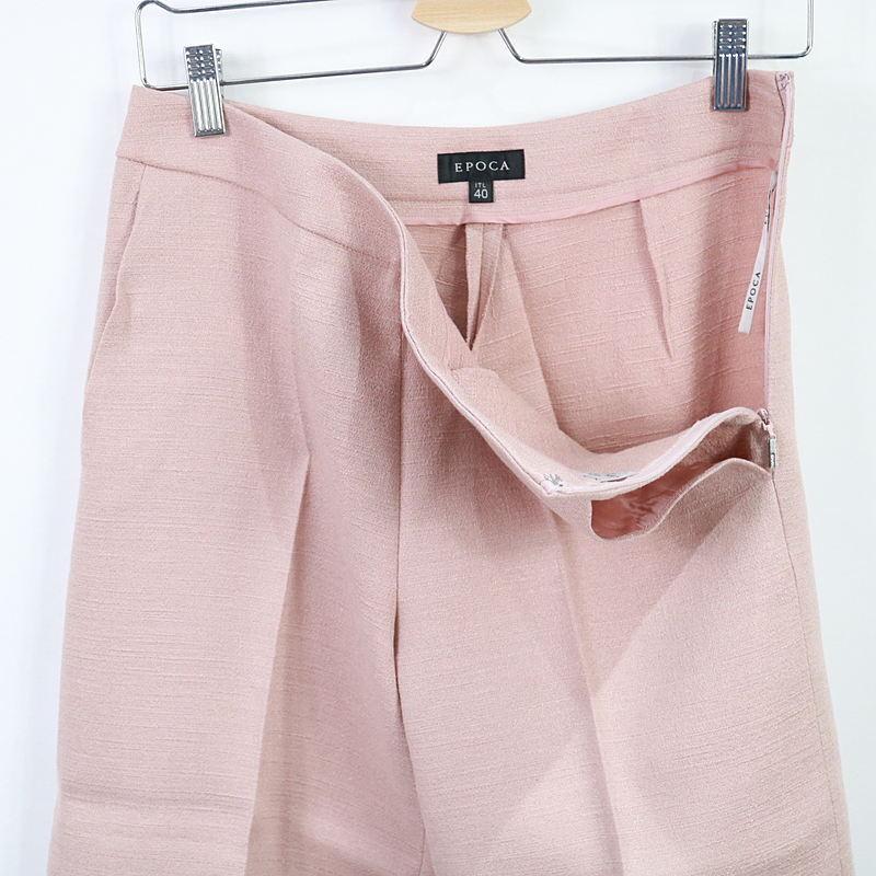 エポカ❕ ハイウエスト　クロップド丈　ワイドパンツ　お値下げ EPOCA 【美品】 / エポカ | クロップドワイドパンツ 40 ピンク