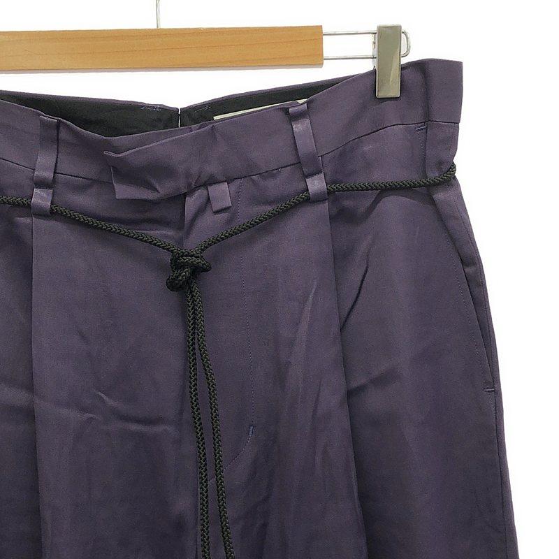 新品】 prasthana / プラスターナ | glossy twill lazy slacks