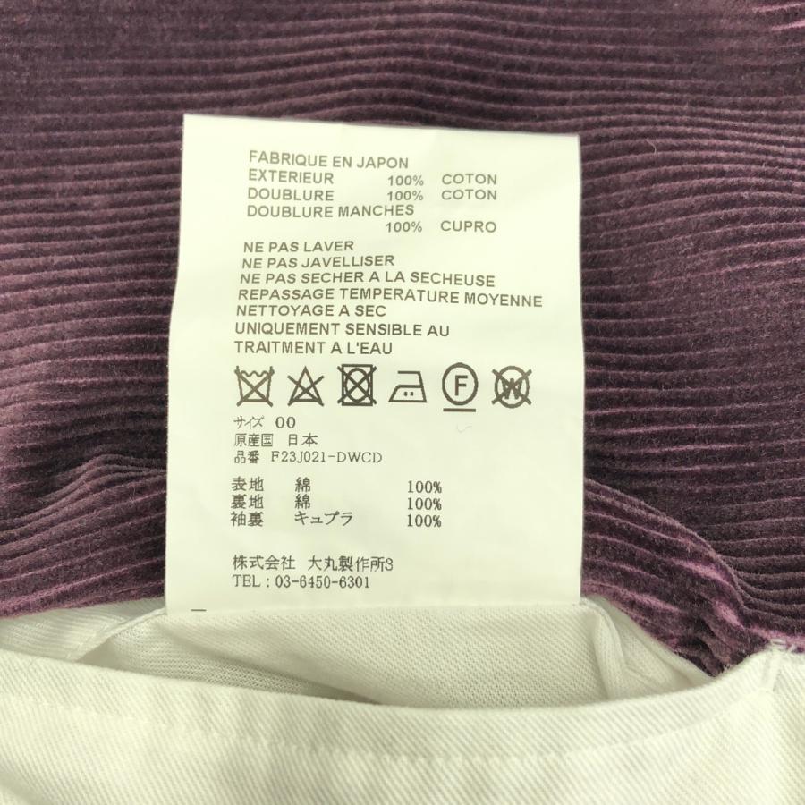 OVERCOAT（オーバーコート） Corduroy Double Breasted Jacket WINE