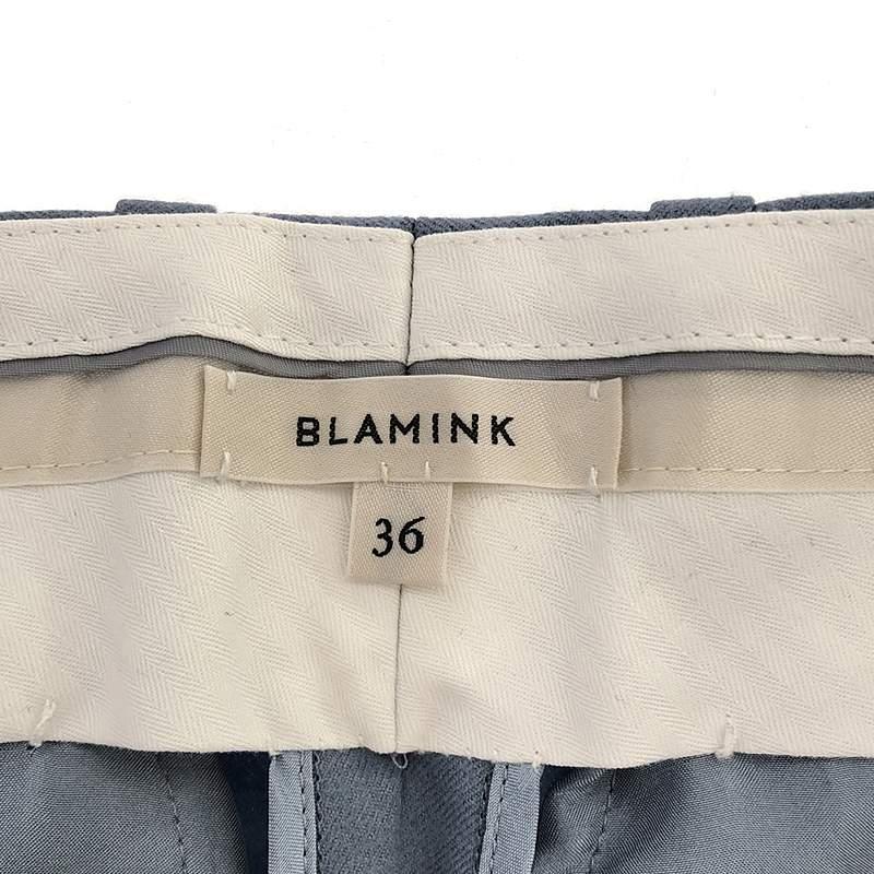 BLAMINK / ブラミンク | W WO TUCK FULL ウール タック テーパード パンツ | 36 | ライトブルー | レディース｜kldclothing｜06