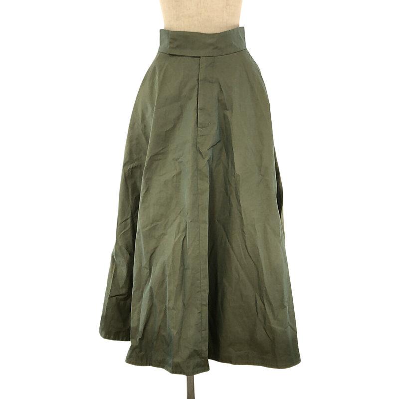 CLANE / クラネ | CHAMBRAY CIRCULAR フレアスカート 1 カーキ  