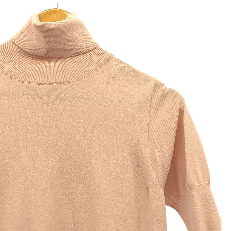 SEVEN TEN by MIHO KAWAHITO(セブンテン バイミホカワヒト) 半袖セーター サイズS レディース美品  - ライトピンク タートルネック SEVEN TEN by MIHO KAWAHITO / セブンテンバイミホカワヒト | レーヨン