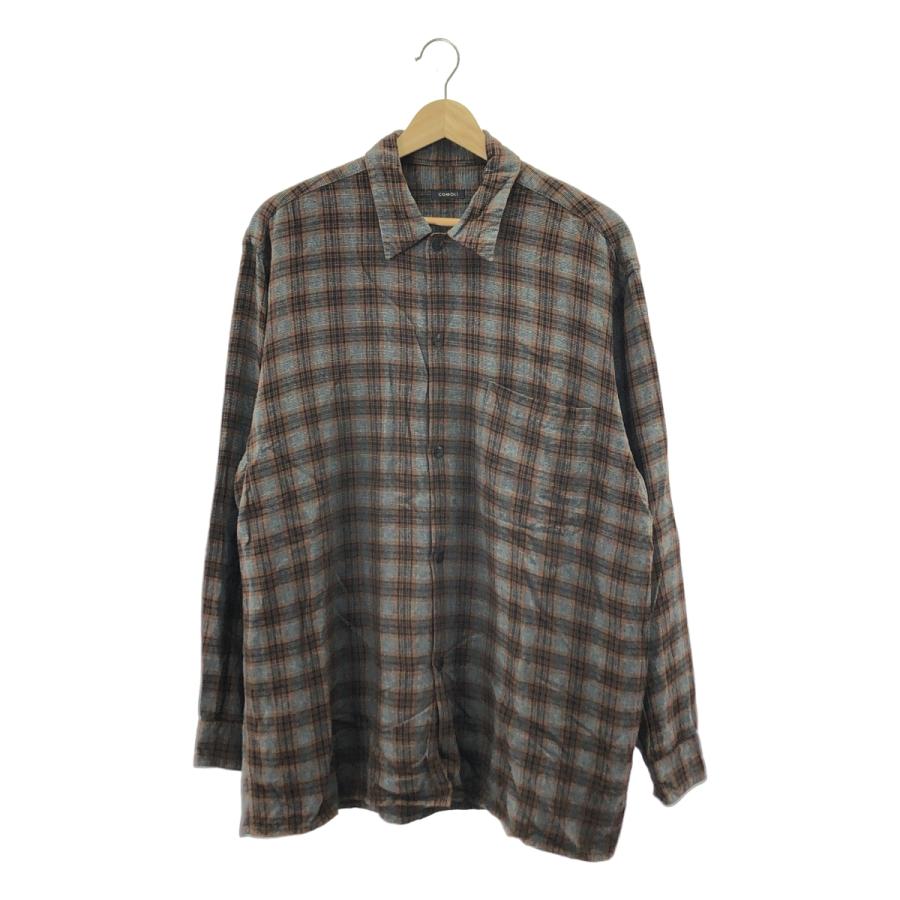 COMOLI / コモリ チェック レーヨン オープンカラーシャツ : KLD