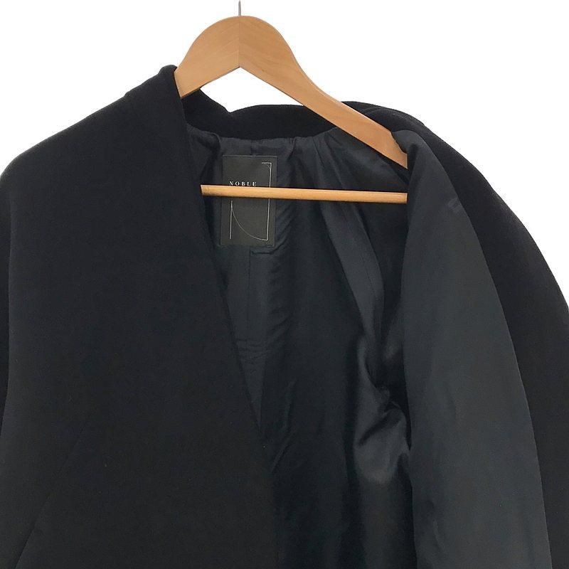 未使用【Noble】MTRウールカシミヤミニマルVコート NOBLE ノーブル MTR ウール カシミヤ ミニマル Vコート 36