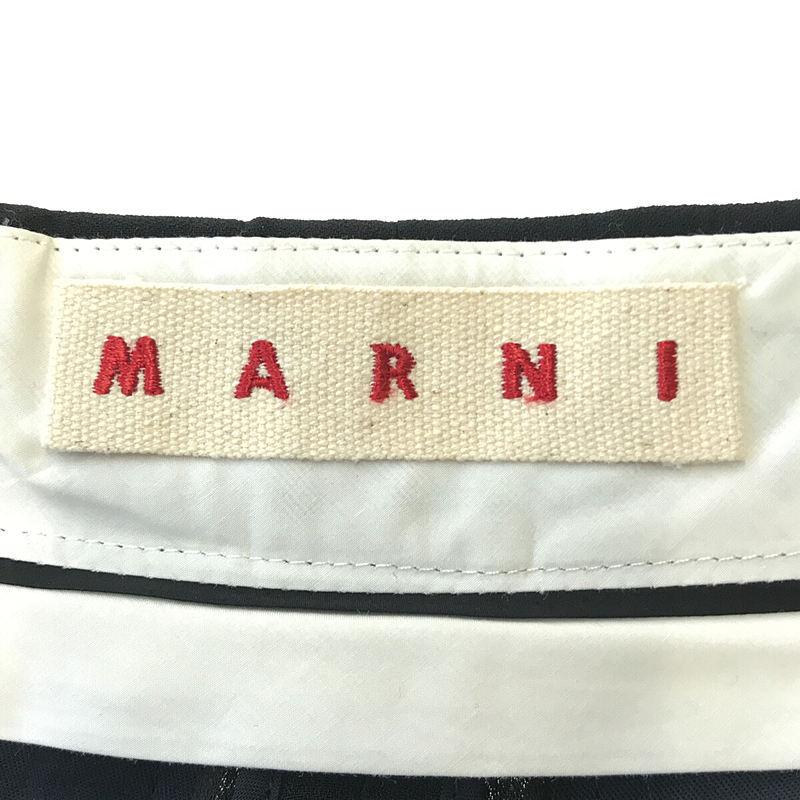 MARNI / マルニ | レーヨン アセテート ジョーゼット 1タックテーパードパンツ | 38 | ブラック｜kldclothing｜07