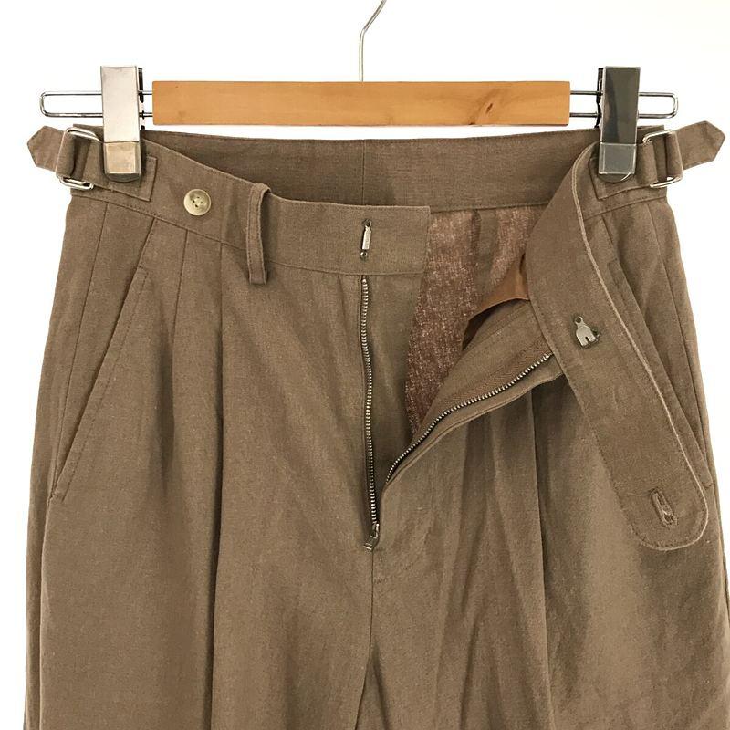 foufou / フーフー | linen adjust straight pants リネン アジャスト ストレート パンツ | 1 | ベージュ｜kldclothing｜04