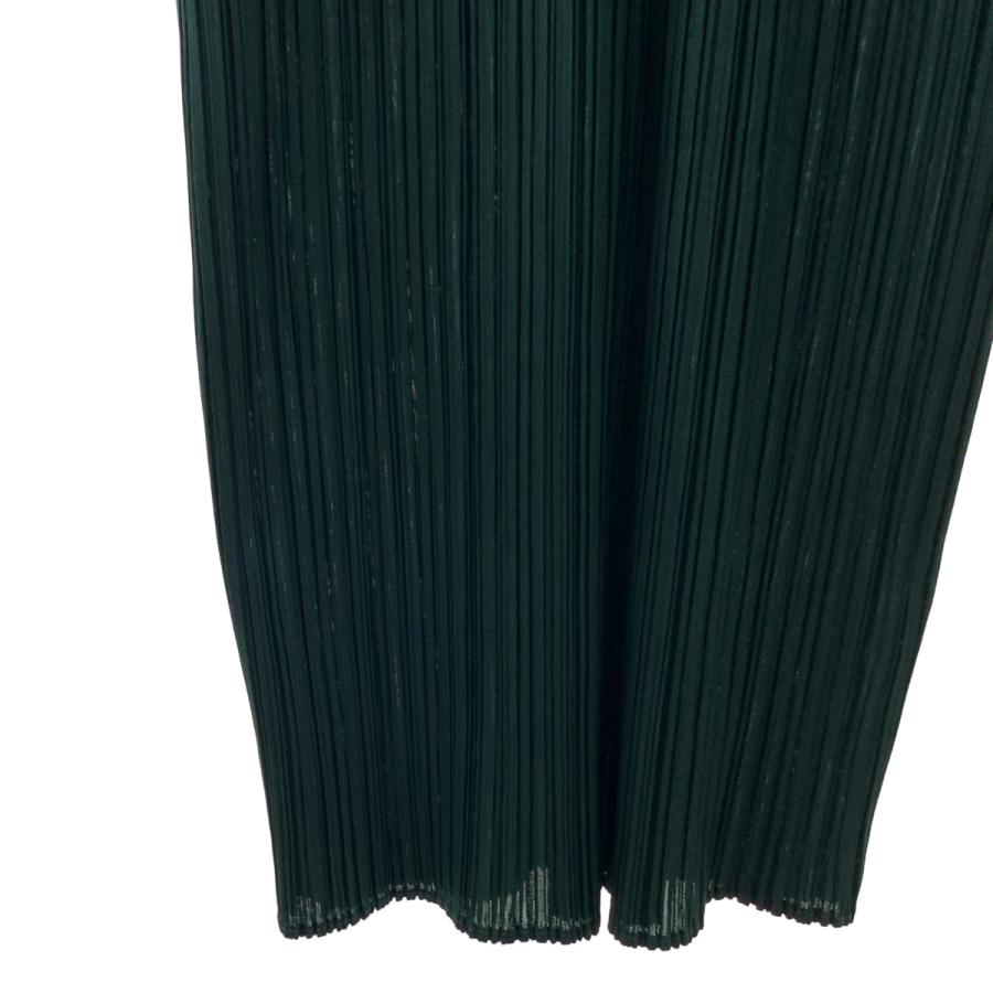 近年✨️プリーツプリーズ ノースリーブ ワンピース ダークグリーン XL PLEATS PLEASE ISSEY MIYAKE / プリーツプリーズイッセイミヤケ