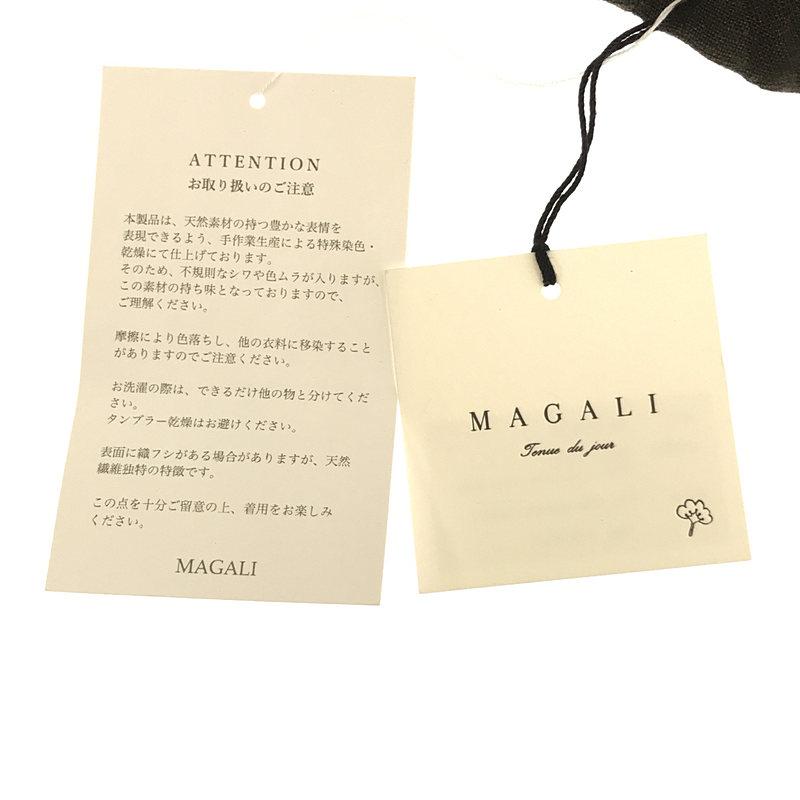 【美品】  MAGALI / マガリ | 2022AW ブラッシュドベルギーリネン グランジレ ベスト | F | チャコール｜kldclothing｜07