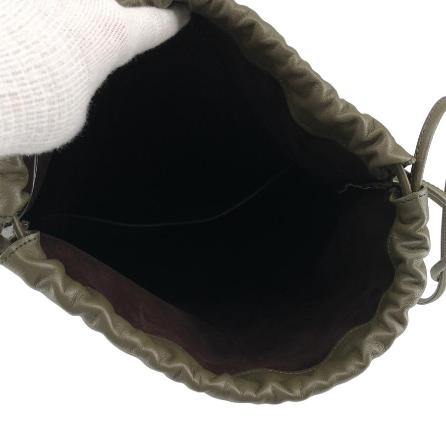 【美品】  Dunhill / ダンヒル | レザー エンボスロゴ ナップサック リュック | カーキ | メンズ Dunhill / ダンヒル レザー エンボスロゴ ナップサック リュック : KLD