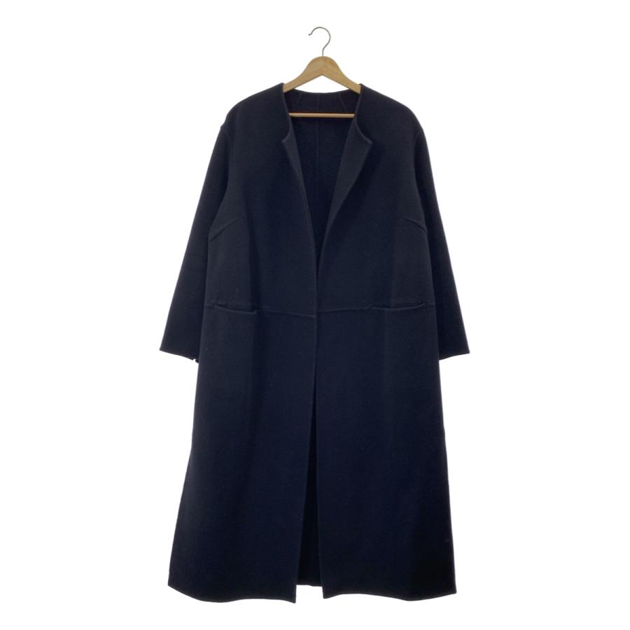 【美品✨】ドゥーズィエムクラス　Victorianリバーノーカラーコート　黒 Deuxieme Classe（ドゥーズィエムクラス） victorian リバーロングノー