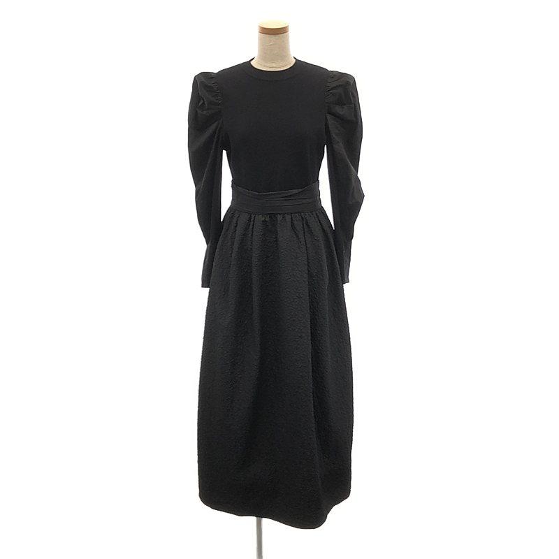 ELENDEEK / エレンディーク | TUCK BELT F&F OP 異素材ドッキング  