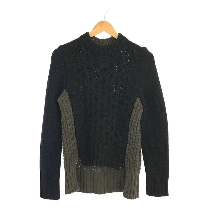美品】 sacai / サカイ | 2021AW | 再構築 切替 ウール ケーブル