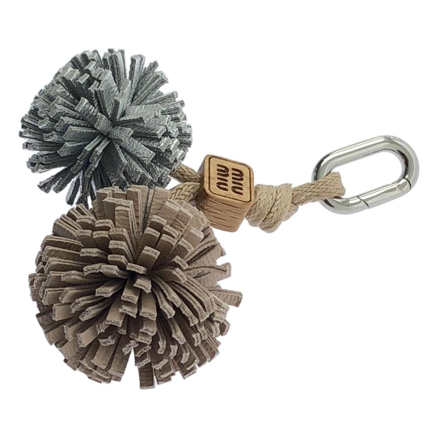 【新品】MIU MIU レザー マイクロトリック チャーム キーホルダー miu miu（ミュウミュウ） Leather micro trick / レザー マイクロ