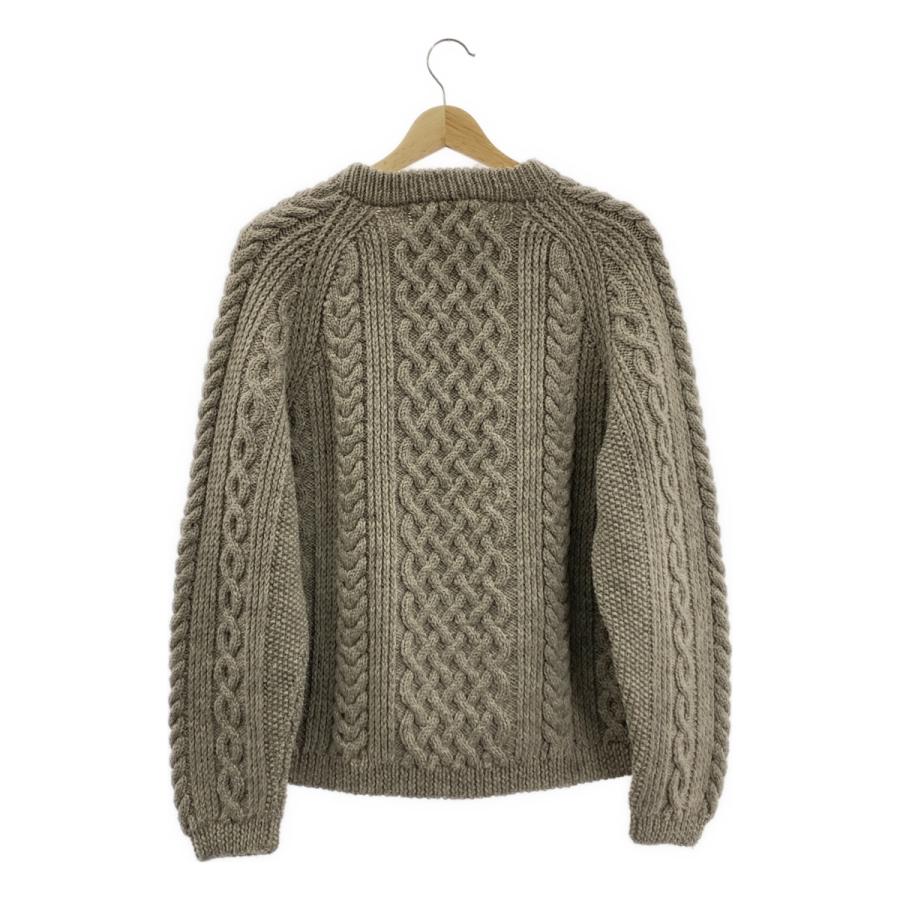 Inverallan ケーブル編みウールセーター グレー INVERALLAN / インバーアラン ウール ケーブル アランニット