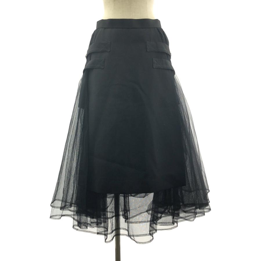 ノワールケイニノミヤ コムデギャルソン チュール スカート ベルト 吊り シャツ noir kei ninomiya / ノワールケイニノミヤ チュール切替 サイドベルト