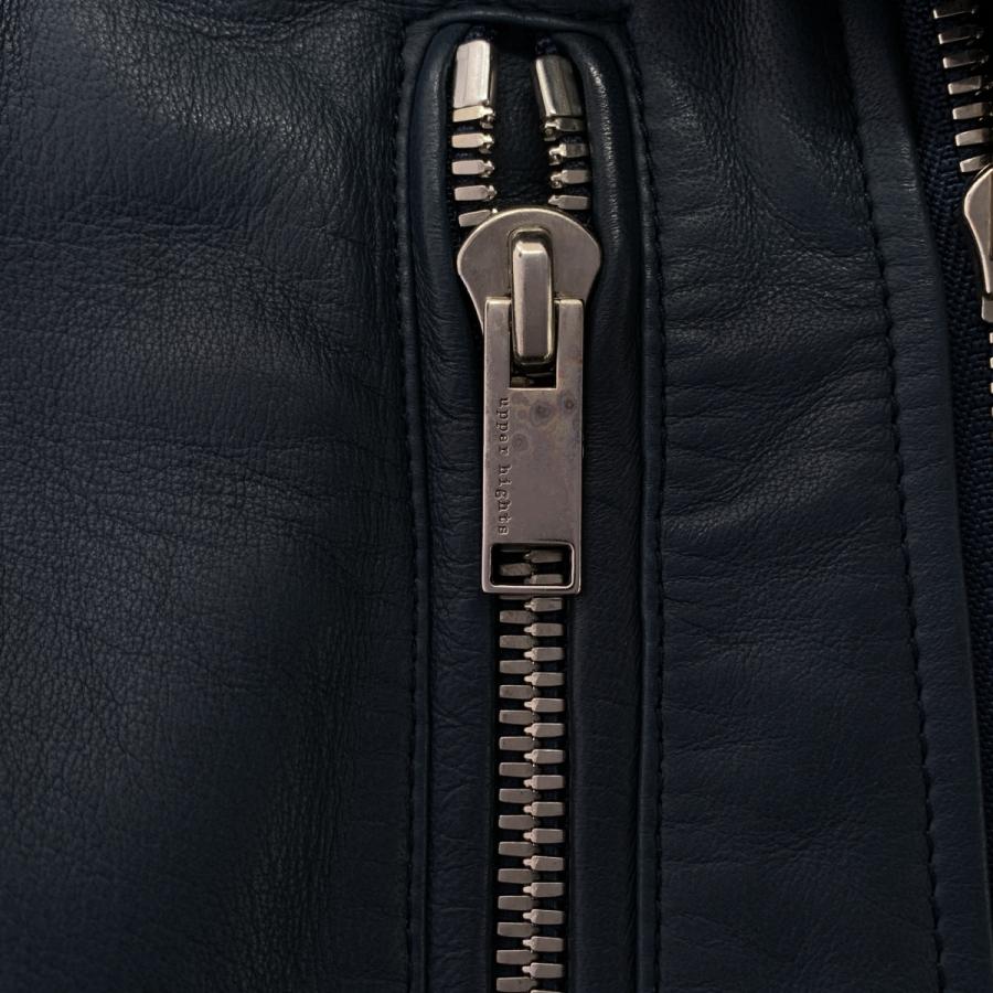 upperhights（アッパーハイツ） ラムレザー ロゴジップ ダブル