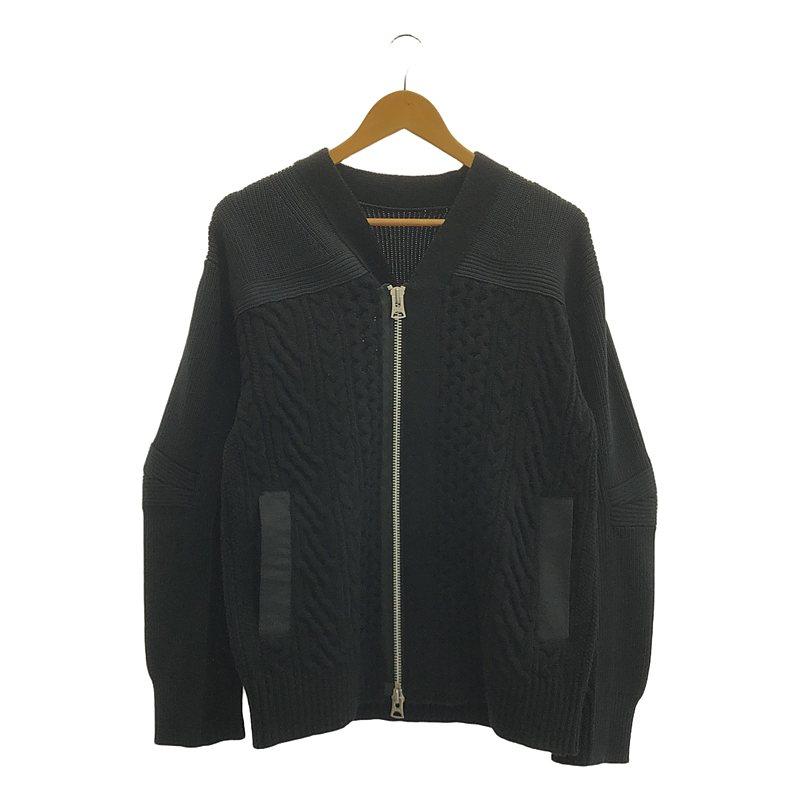 sacai 【美品】 / サカイ | 2024AW Knit Cardigan ジップアップ sacai 【美品】 / サカイ | 2024AW Knit Cardigan ジップアップ