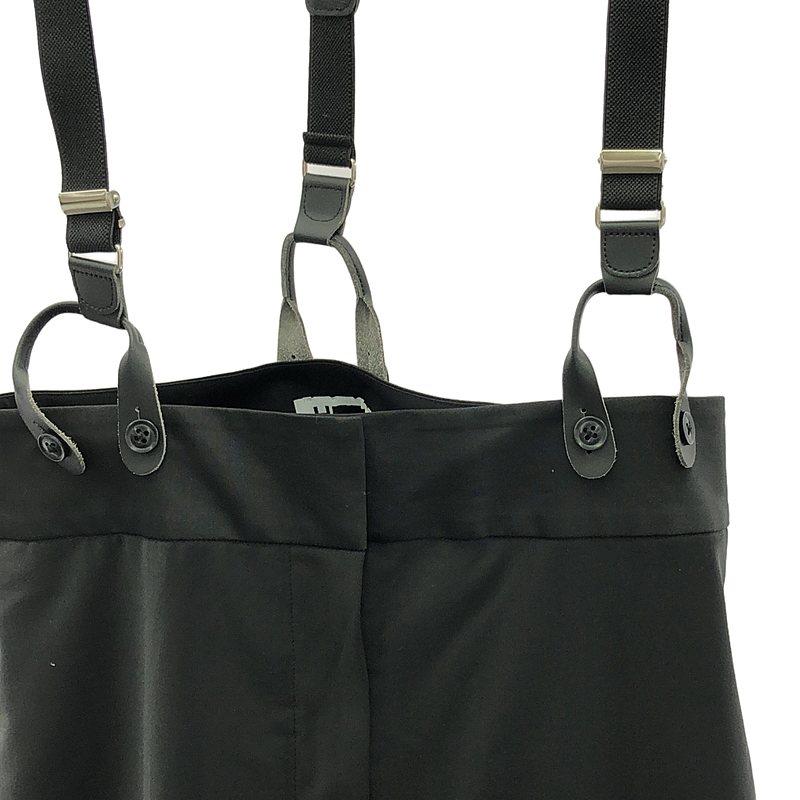 美品＜H＞トロピカルハイウエストサスペンダーパンツ黒　ビューティアンドユース H＞トロピカルハイウエストサスペンダーパンツ