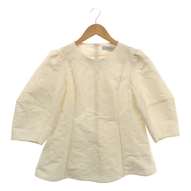 【美品】  ADORE / アドーア | ボタニカルジャガードブラウス | 38 | ベージュ | レディース ADORE（アドーア） 【美品】 | ボタニカルジャガードブラウス | 38