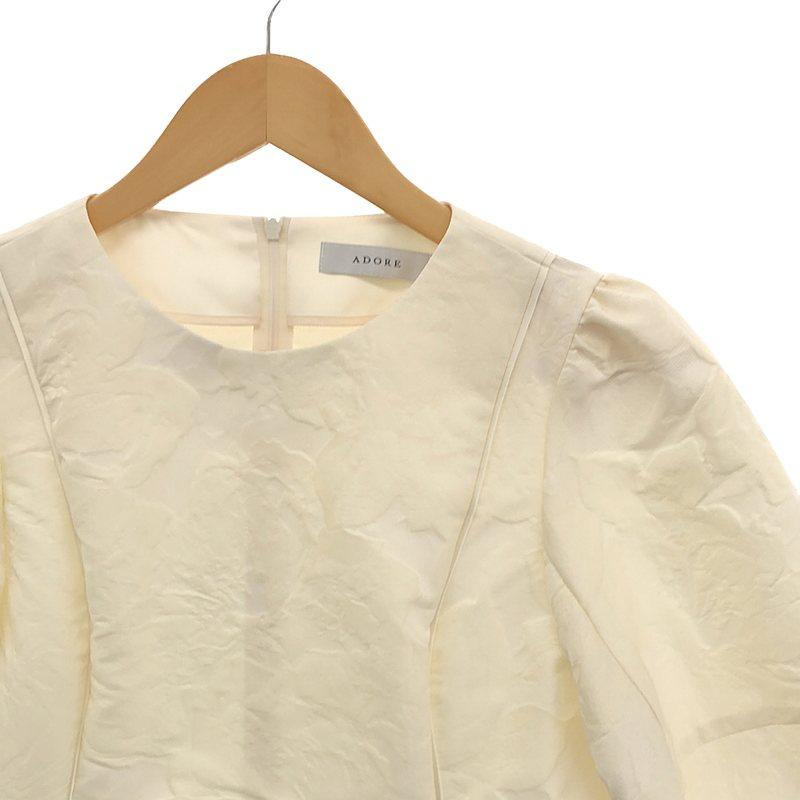 ADORE - 【美品】  ADORE / アドーア | ボタニカルジャガードブラウス | 38 | ベージュ | レディース kldclothing_j3d83ktywtb8